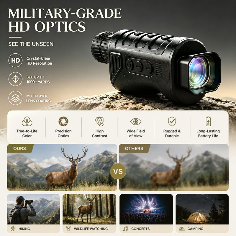 🔥 50% OFF Limited Time – AI15 Thermal Monocular, See Clearly in Darkness with 1080P Night Vision & 8000m Range