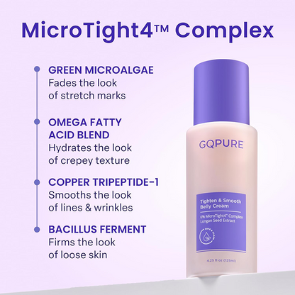 Tighten & Smooth Belly Cream, MicroTight4 Complex Body Firming Lotion for Loose Skin💜💜