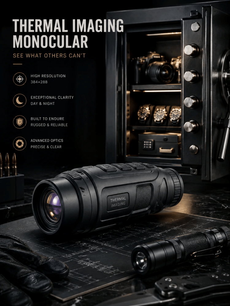 🌙 AI15 Thermal Imaging Monocular – 384×288 Resolution, 8000m Range, 10-Hour Battery