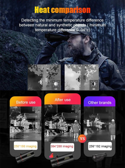 🌙 AI15 Thermal Imaging Monocular – 384×288 Resolution, 8000m Range, 10-Hour Battery